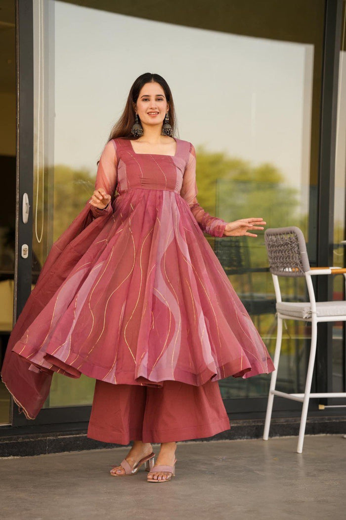 heavy stylish women latest gown suit