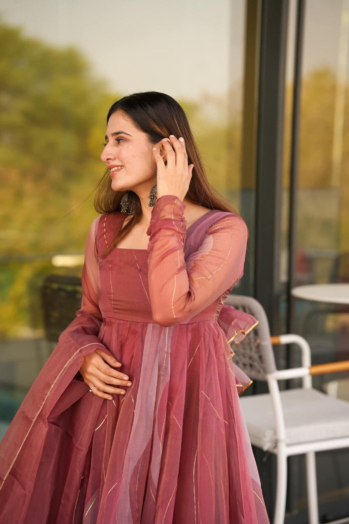 heavy stylish women latest gown suit