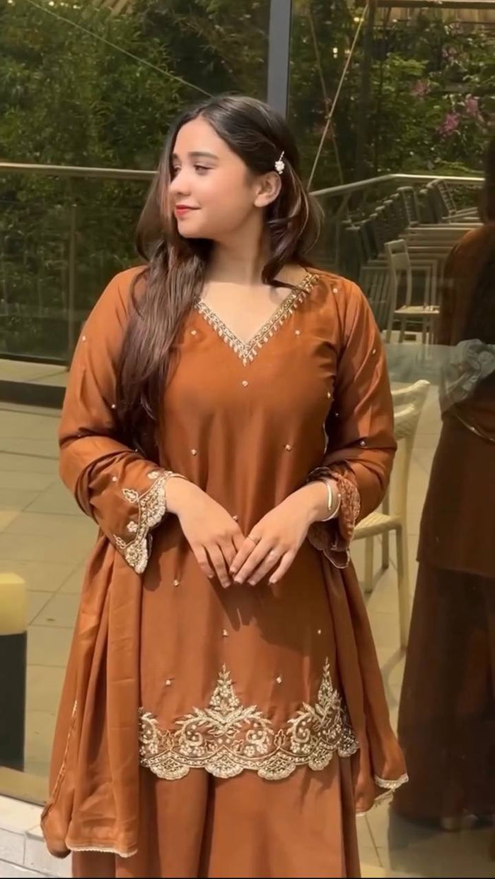 premium designer kurta with sharara set