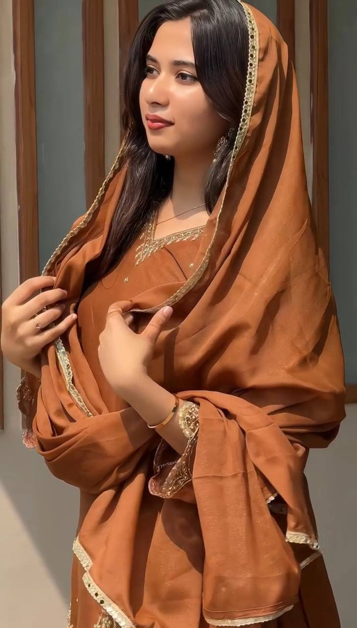 premium designer kurta with sharara set