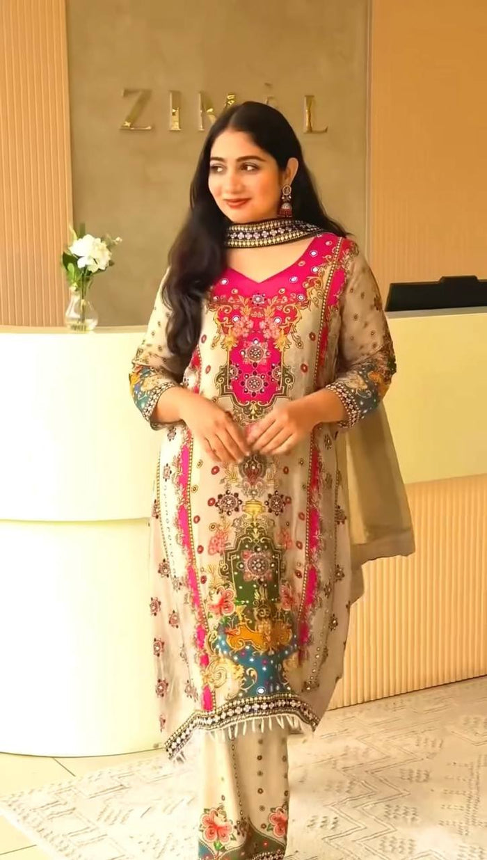 white premium anarkali kurta set