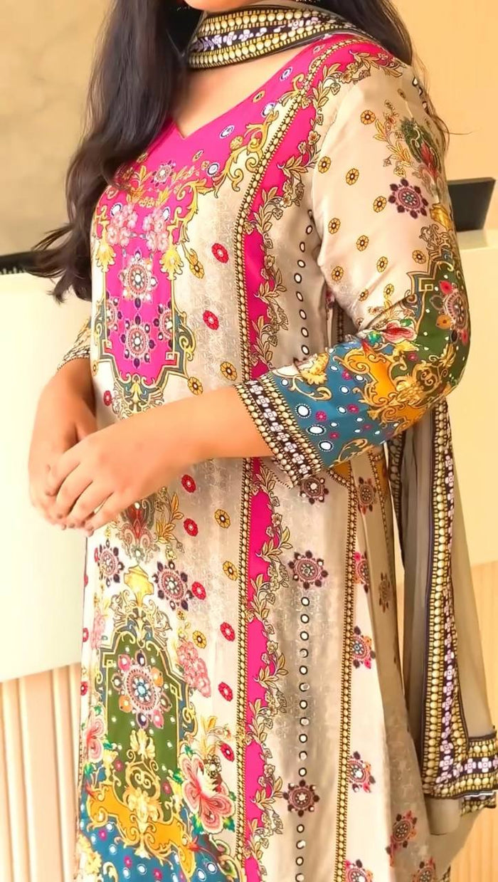 white premium anarkali kurta set