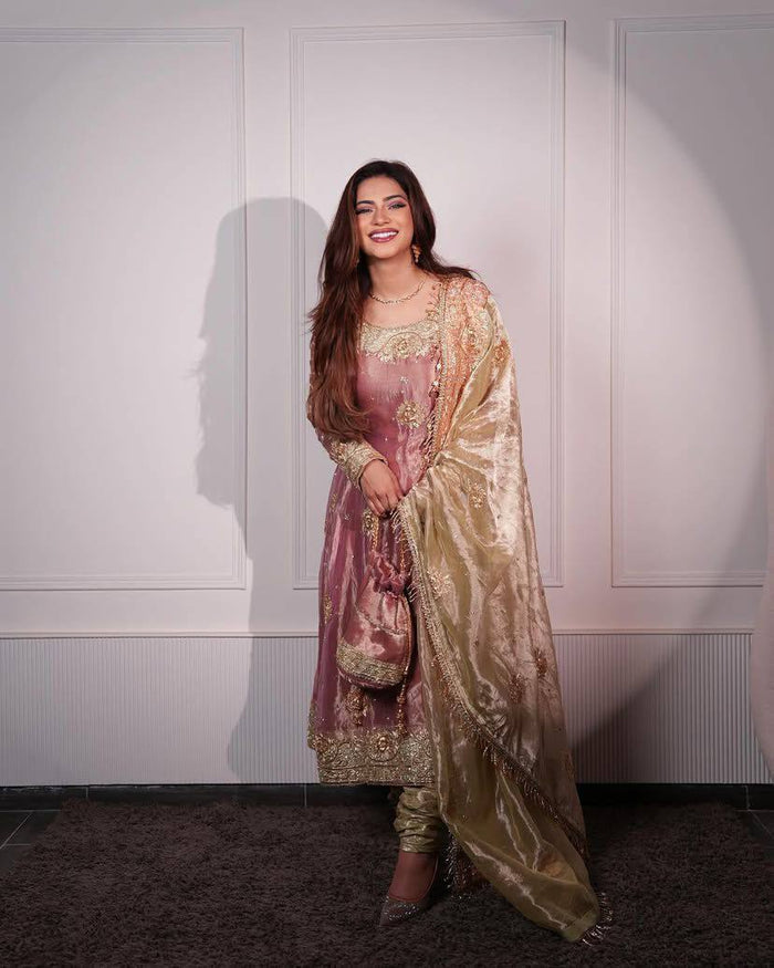 elegant jimmy choo anarkali set with exquisite embroidery