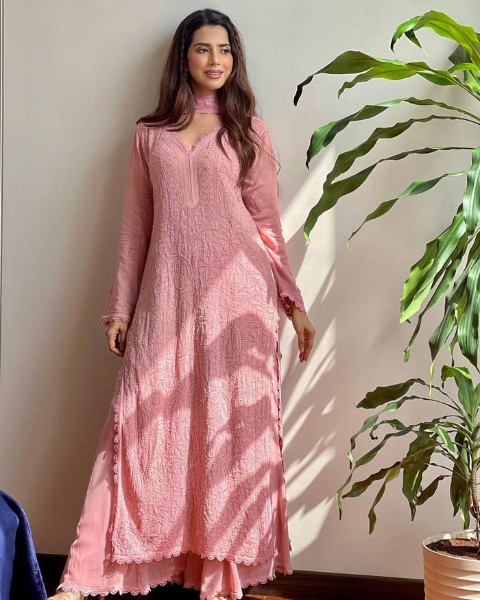 pink new trend designer ethnic set