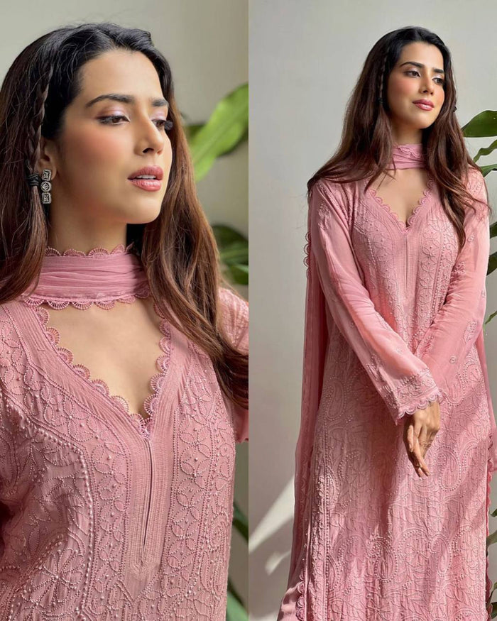 pink new trend designer ethnic set