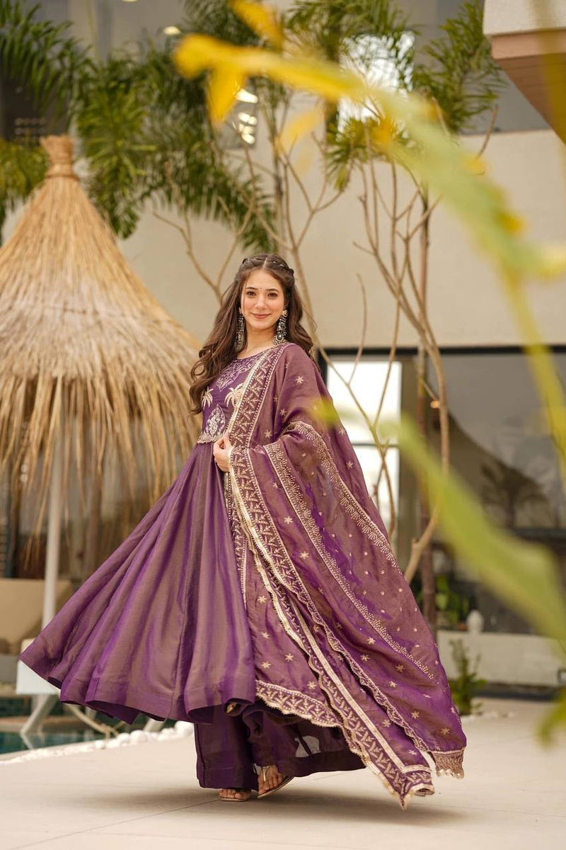 women premium anarkali suit set