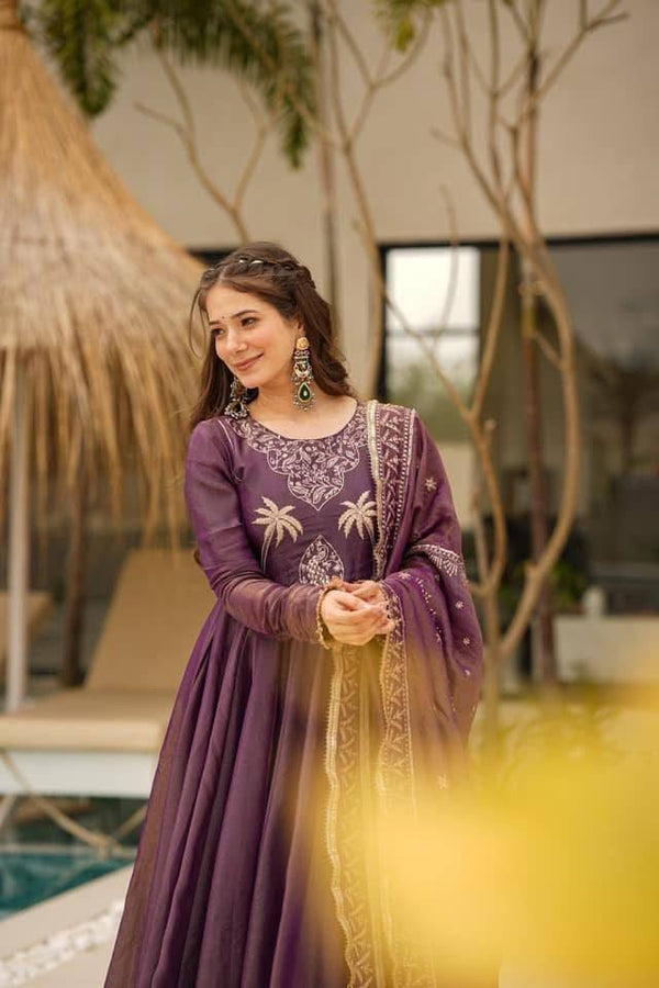 women premium anarkali suit set