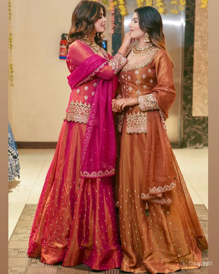 luxurious ethnic suit set with exquisite embroidery work