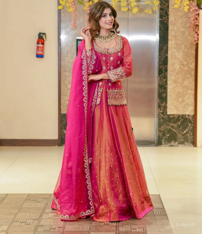 luxurious ethnic suit set with exquisite embroidery work