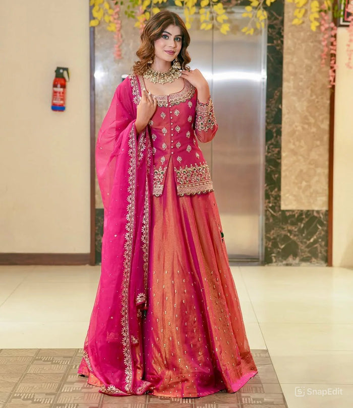 luxurious ethnic suit set with exquisite embroidery work