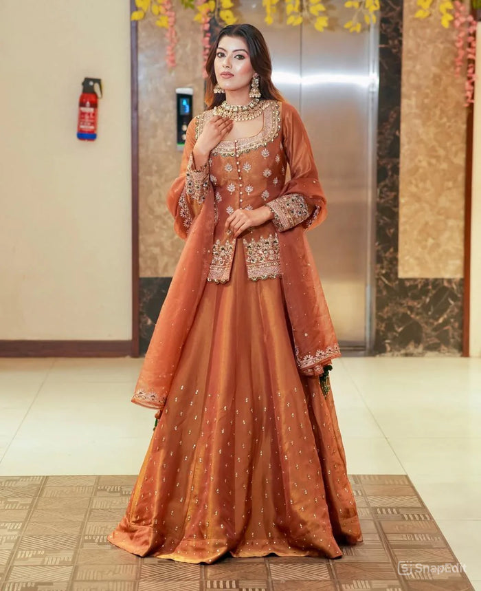 luxurious ethnic suit set with exquisite embroidery work