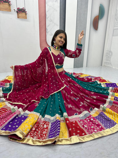Heavy Embroidery Thread &Sequence Work Lehenga Choli