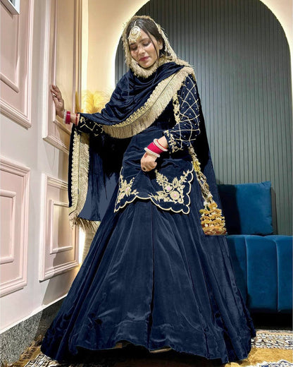 New Arrival Premium Natural Crepe Silk Lehenga Set
