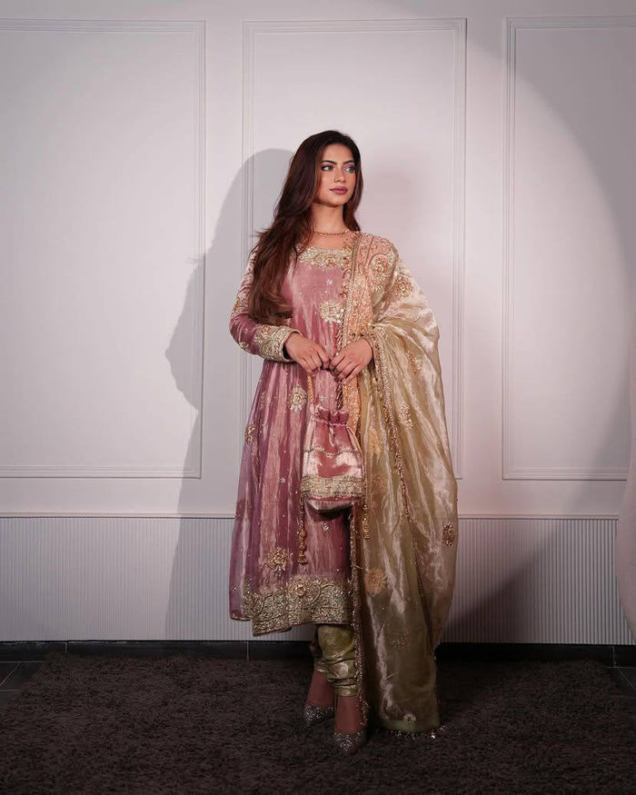 elegant jimmy choo anarkali set with exquisite embroidery