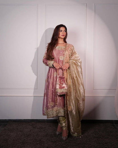 Elegant Jimmy Choo Anarkali Set with Exquisite Embroidery
