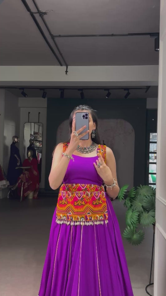 Gamthi Wrok And Embossed Designer Lehenga